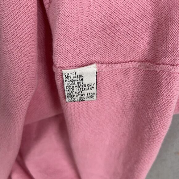 Jack B Quick Sweater Womens Medium Pink Gold Heart Charm Sequin Valentine Girly - Picture 14 of 15